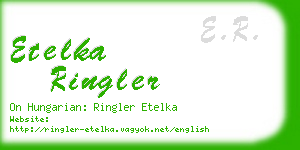 etelka ringler business card